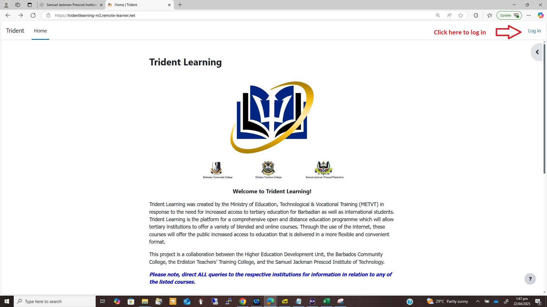 Trident learning main page